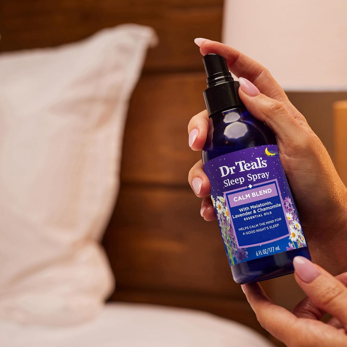 Dr Teal's Calm Blend Aromatherapy Room Spray – Ambiance-Setting Lavender Mist for a Warm, Inviting Home, 6 fl oz (Pack of 3)