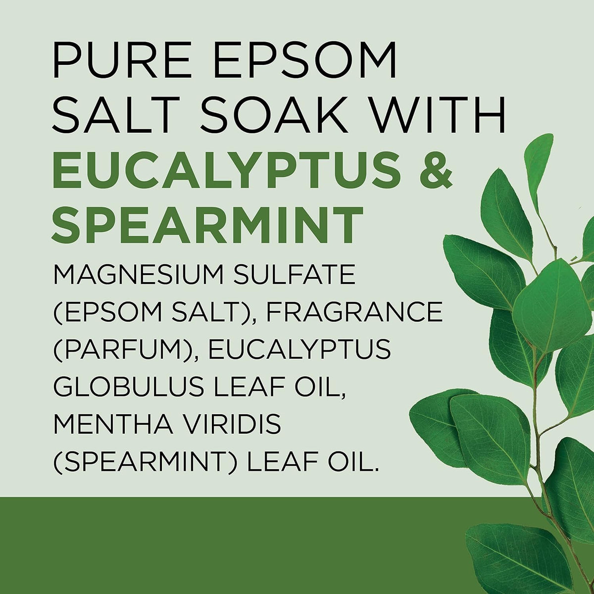 Dr Teal's Magnesium Sulfate Epsom Salt Soak, Eucalyptus & Spearmint – Calming Aromatherapy Bath for Sore Muscles and Restful Sleep