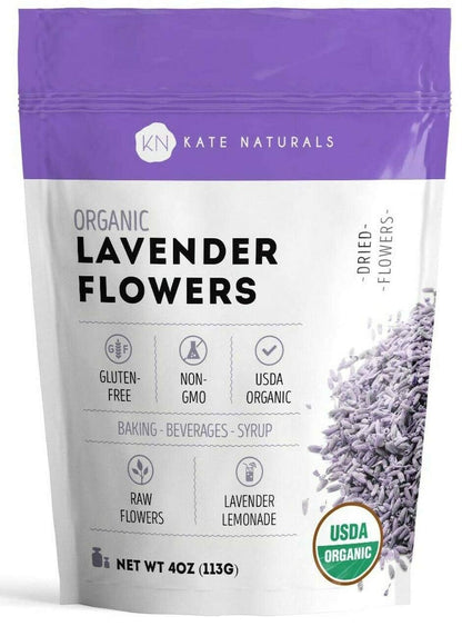 dried whole lavender buds in 4oz resealable package