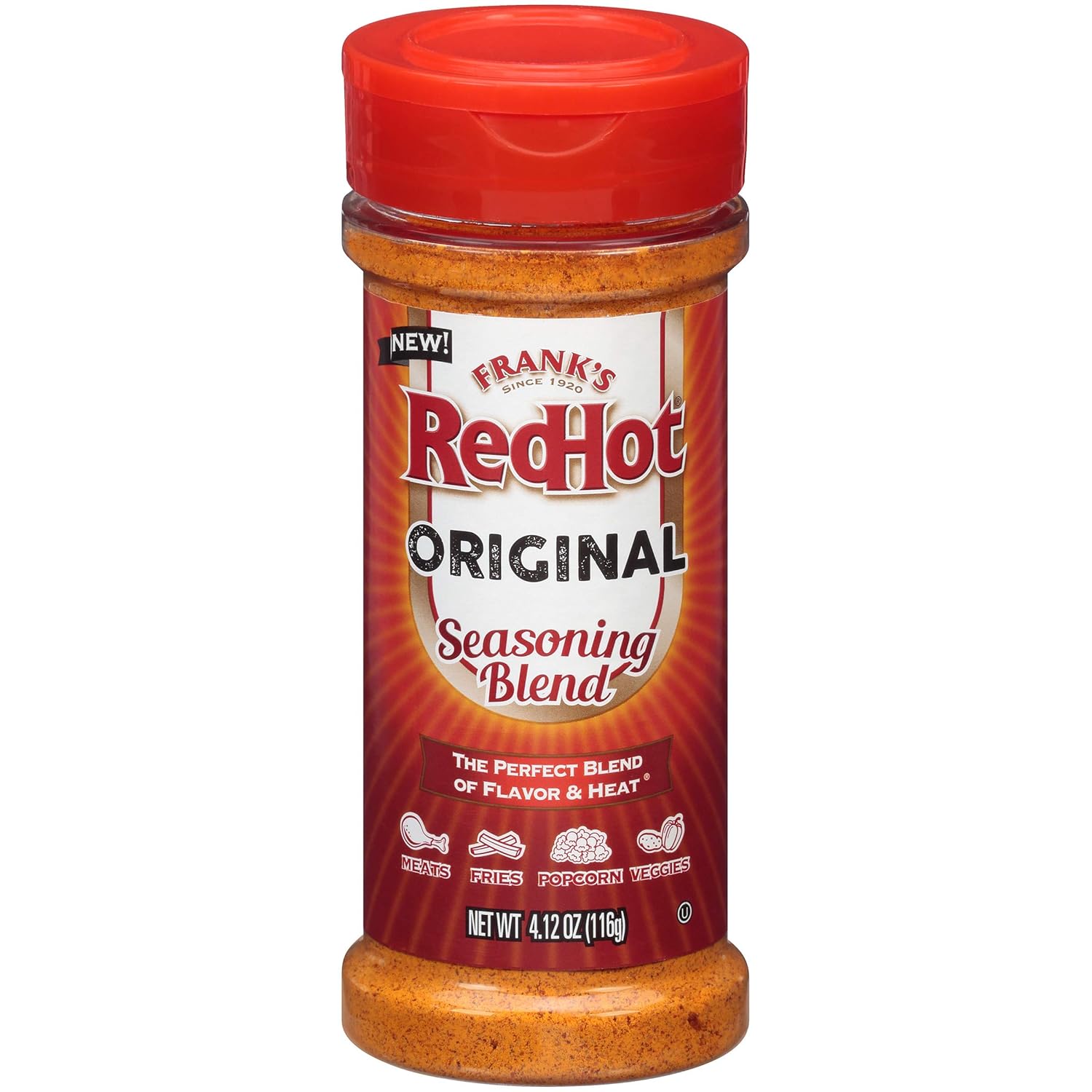 dry seasoning blend in a 4.12 oz shaker container for easy, mess-free application