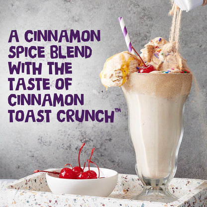 dry, sprinkleable format that adheres to toast, popcorn, fruit, and beverages