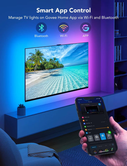 dual bluetooth and 2.4ghz wi-fi connectivity through the govee home app