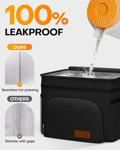 dual carry options: adjustable padded shoulder strap and sturdy top handle
