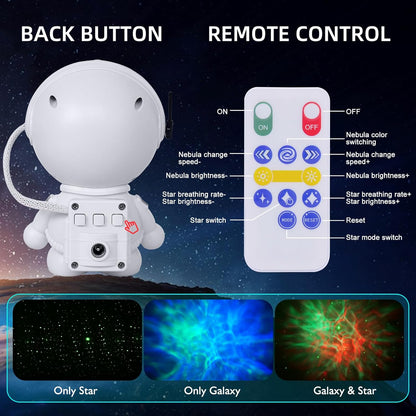 dual control via included remote and rear button panel