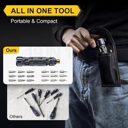 dual labor-saving design with extension bar and stowable 360-degree force bar