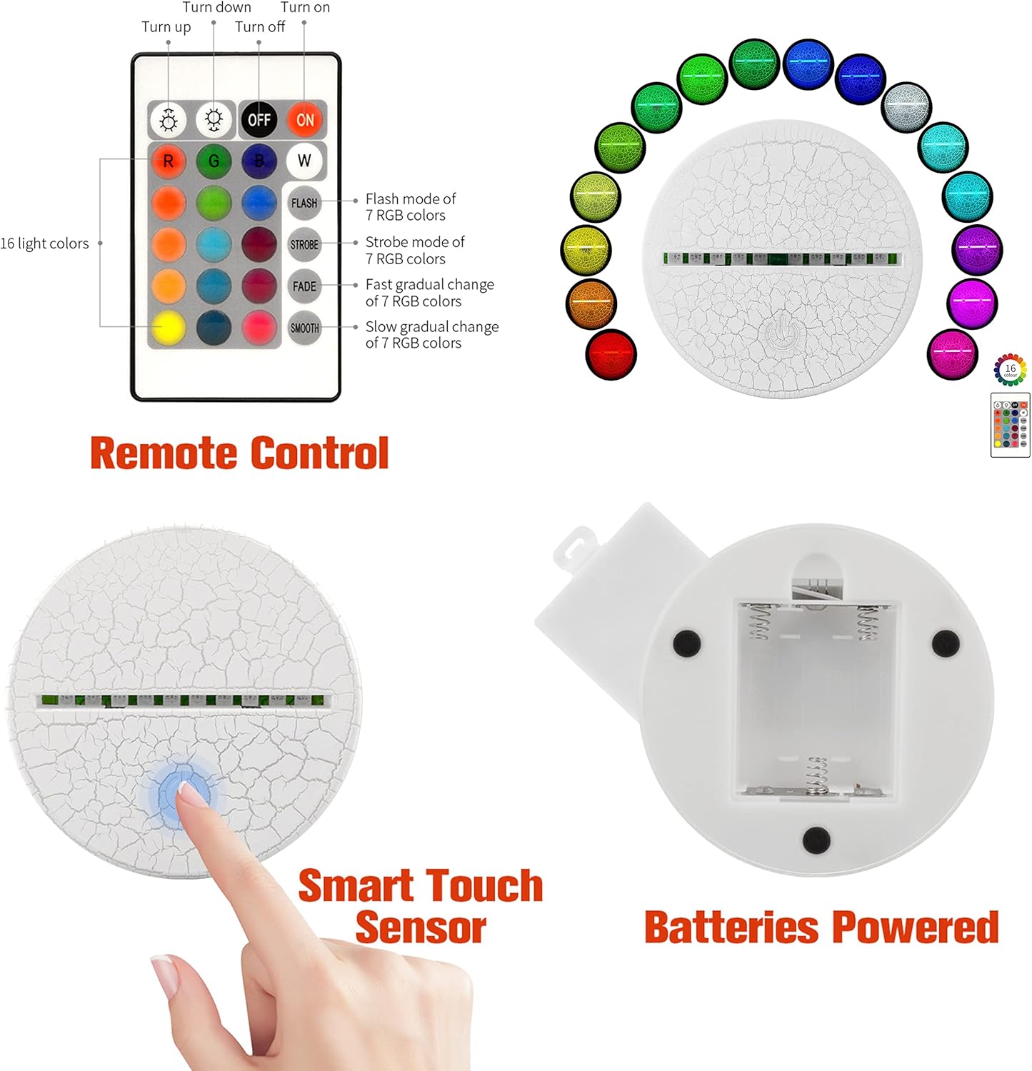 dual power source: 3x aa batteries (not included) or usb cable