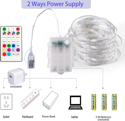 dual power supply: 3 aa batteries or usb (adapter and batteries not included)