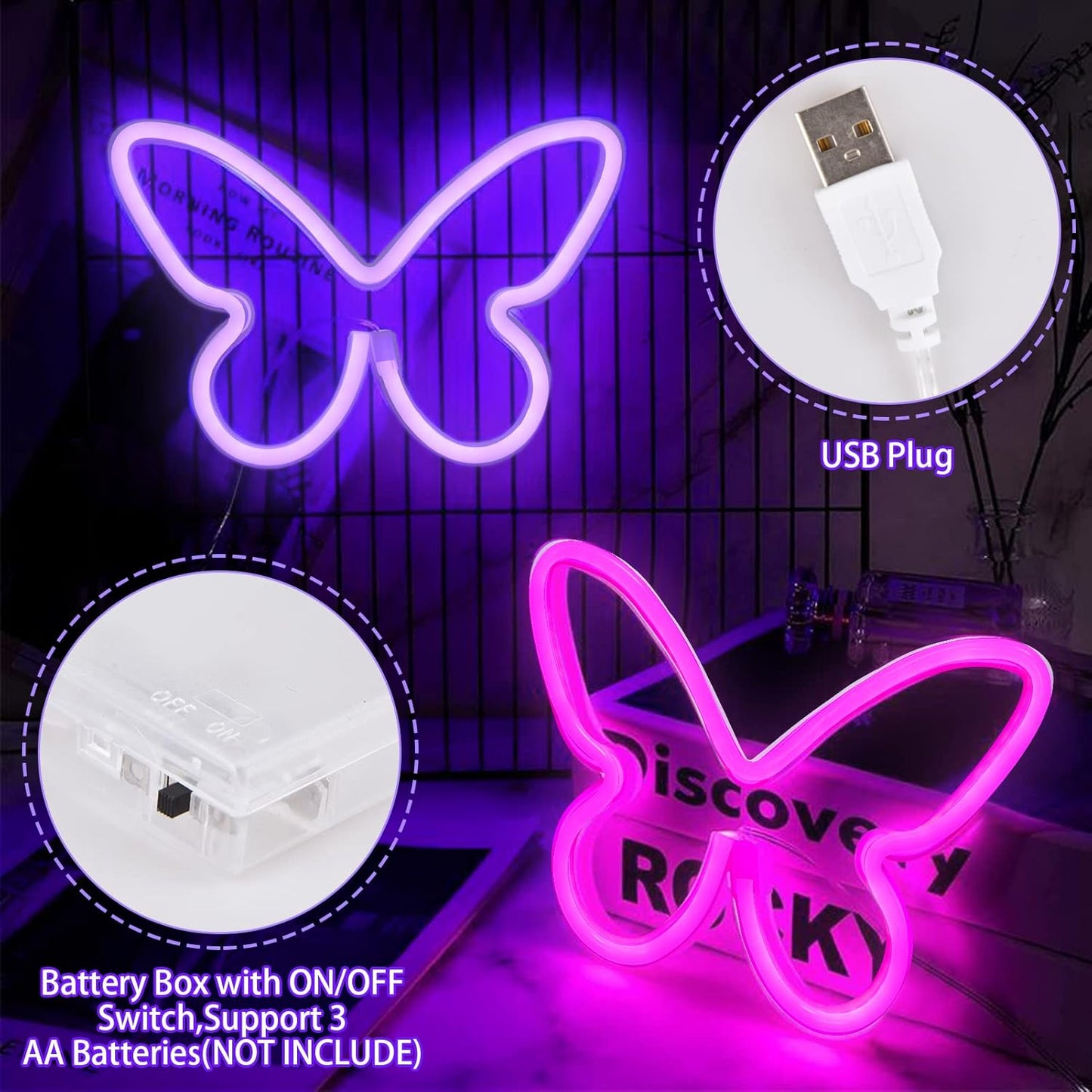 dual power supply: 5v usb cable or 3 aa batteries (not included)