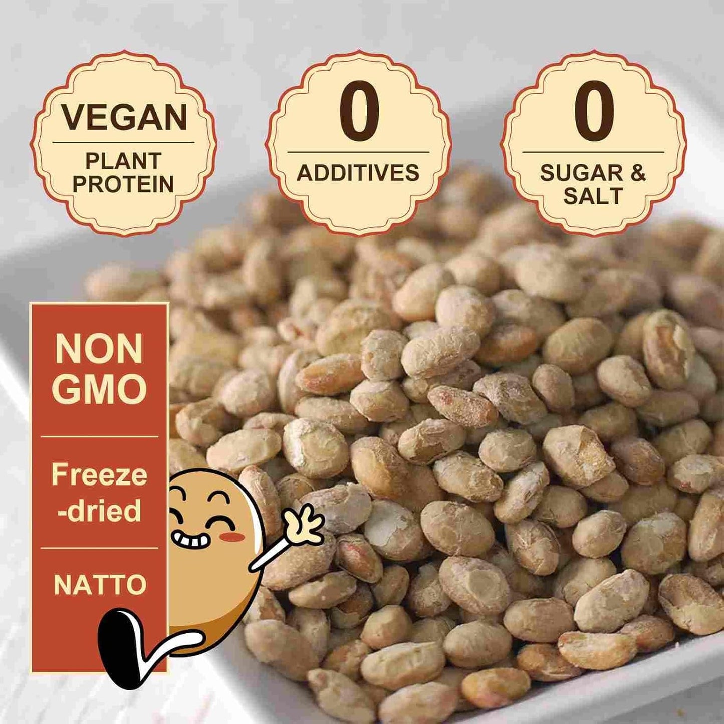dual preparation: ready-to-eat as a crunchy snack or rehydrated in minutes for fresh-style natto