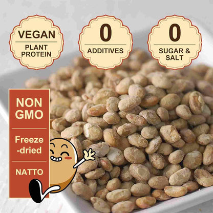 dual preparation: ready-to-eat as a crunchy snack or rehydrated in minutes for fresh-style natto