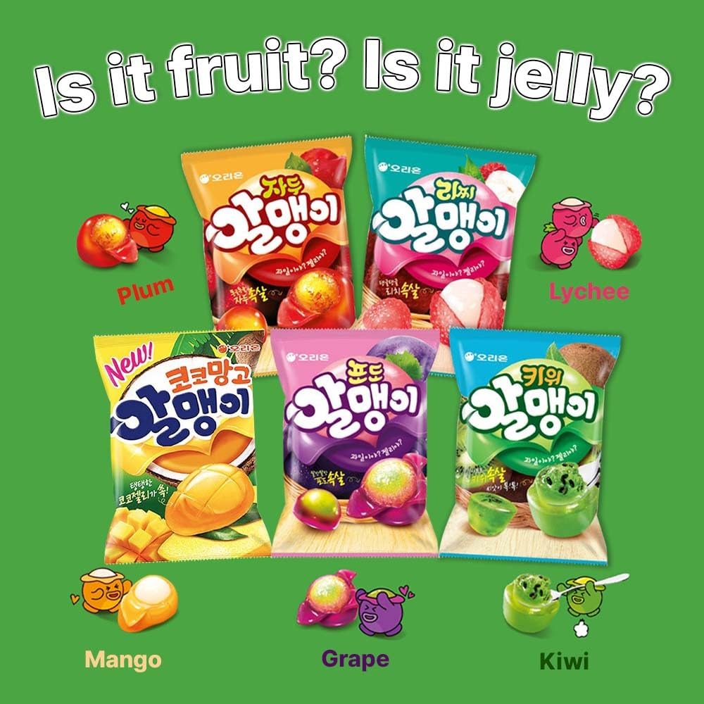 dual-texture design: soft chewy exterior with a liquid/jelly-filled popping center