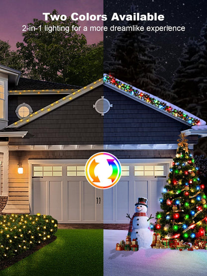 dual warm white and multicolor emitters switchable via remote
