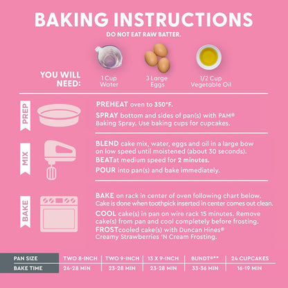 Duncan Hines Signature Strawberry Cake Mix – Fast After-Work Treat for Apartment Kitchen