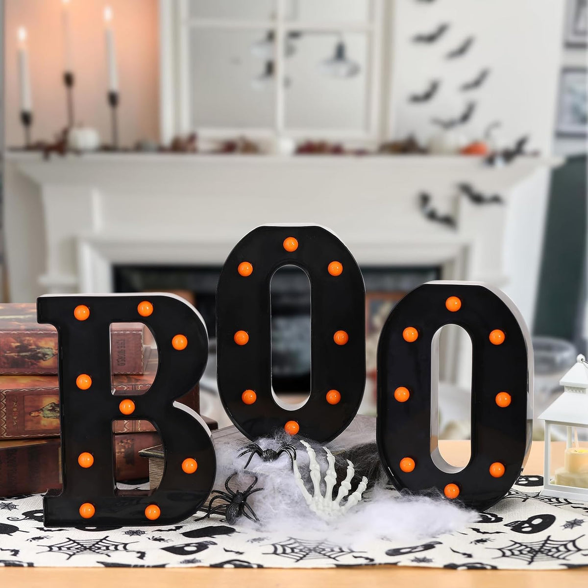 durable black plastic casing with vintage marquee styling