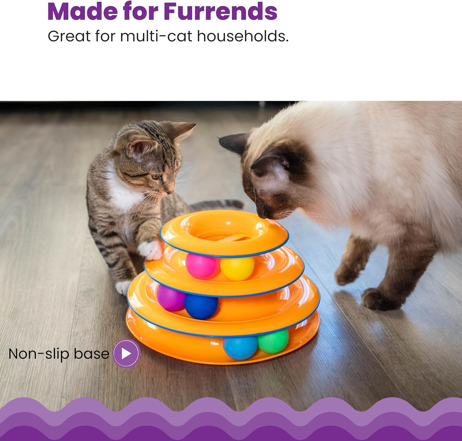 durable plastic construction rated for multi-cat daily use