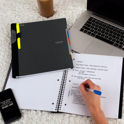 durable plastic front cover and writable spine for labeling