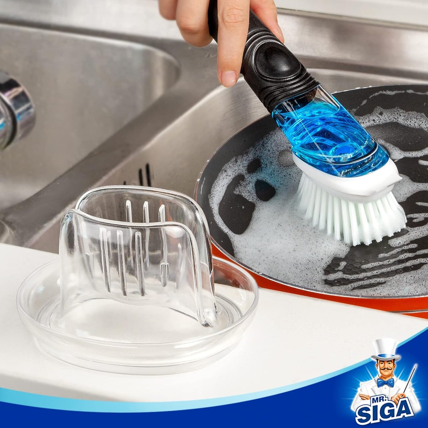 durable polypropylene base with medium-firm bristle feel