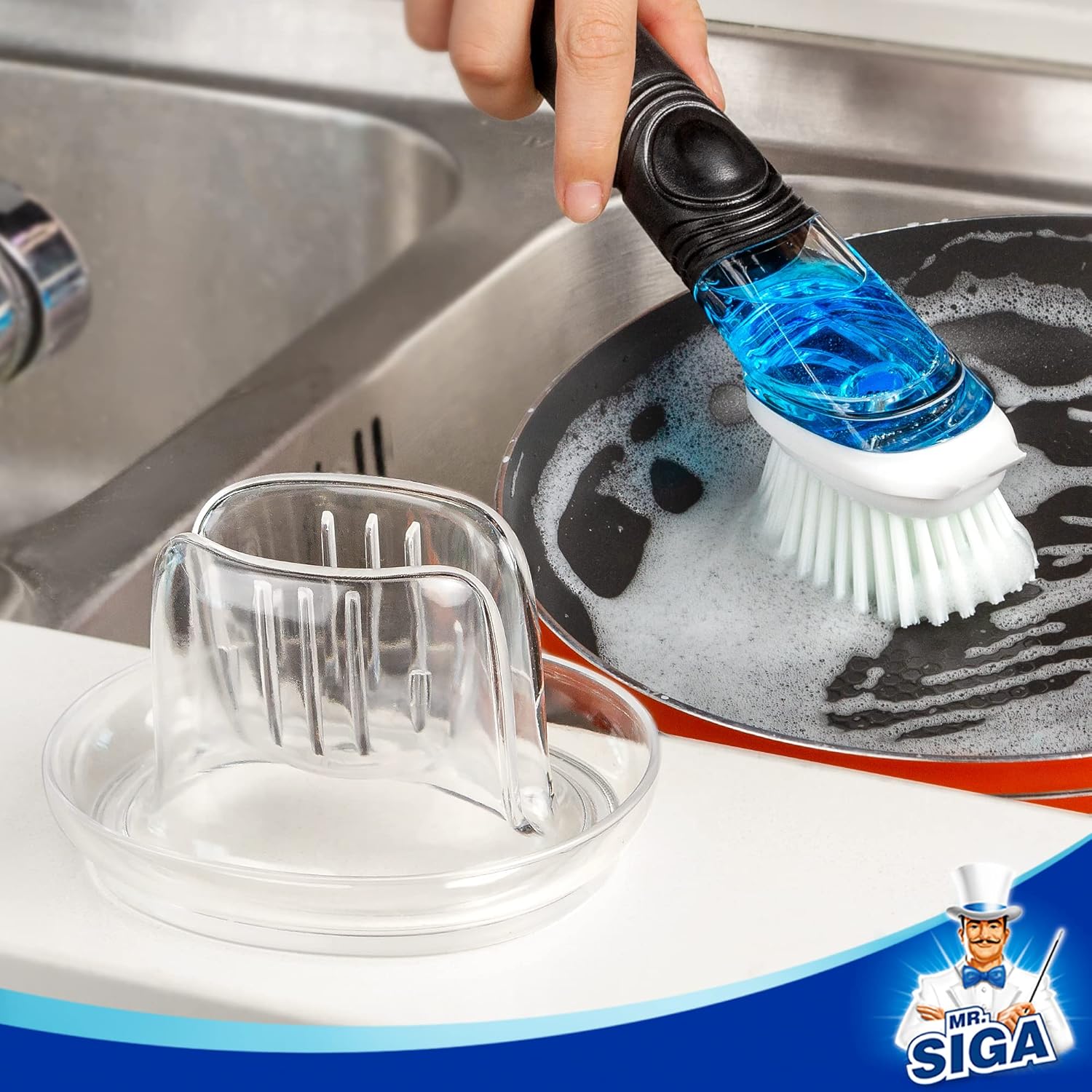 durable polypropylene base with medium-firm bristle feel