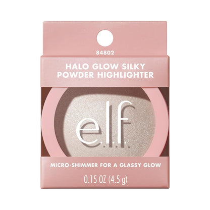 e.l.f. Halo Glow Silky Powder Highlighter – Thoughtful Valentine's Day Gift for Partner, Buildable Silky Glow