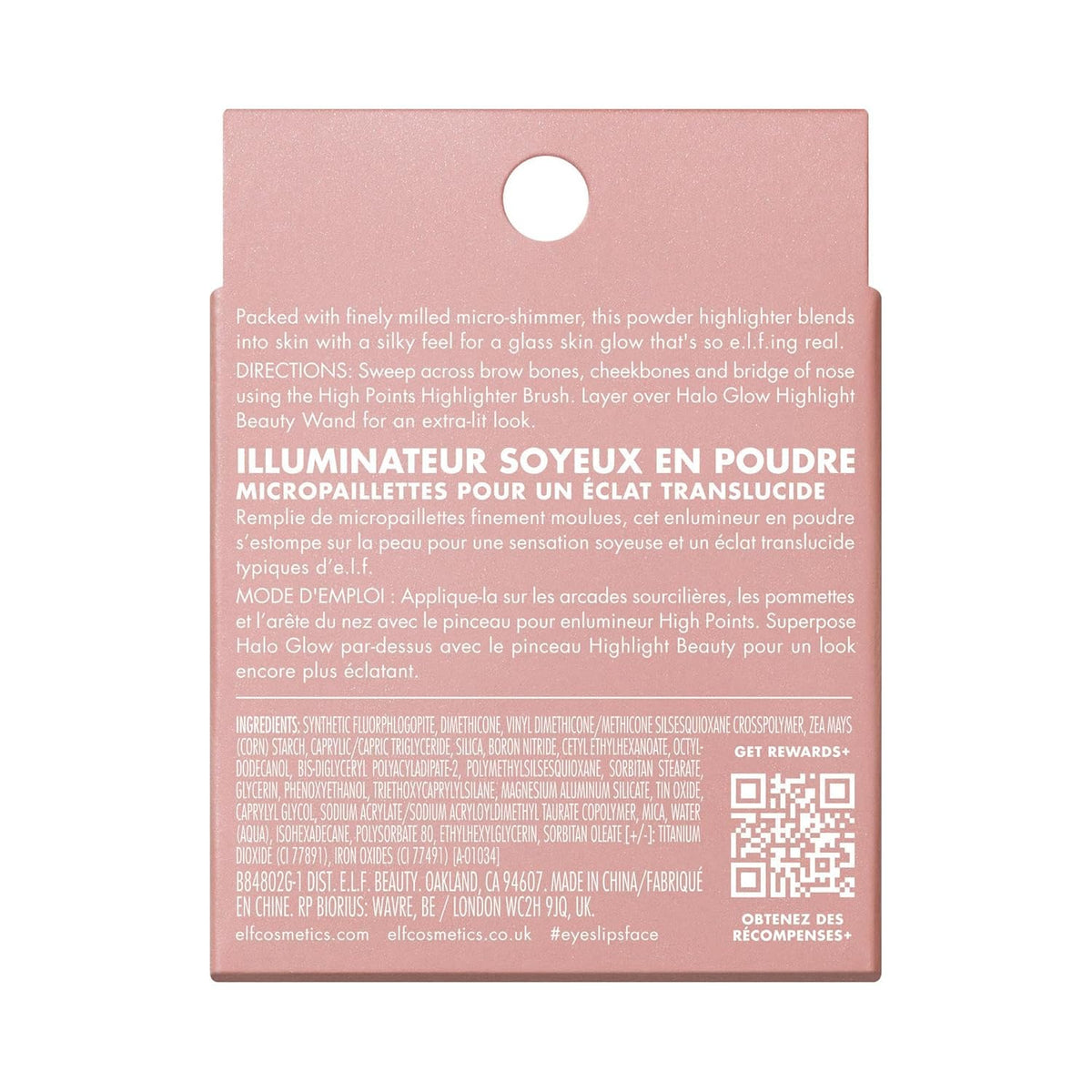 e.l.f. Halo Glow Silky Powder Highlighter – Thoughtful Valentine's Day Gift for Partner, Buildable Silky Glow