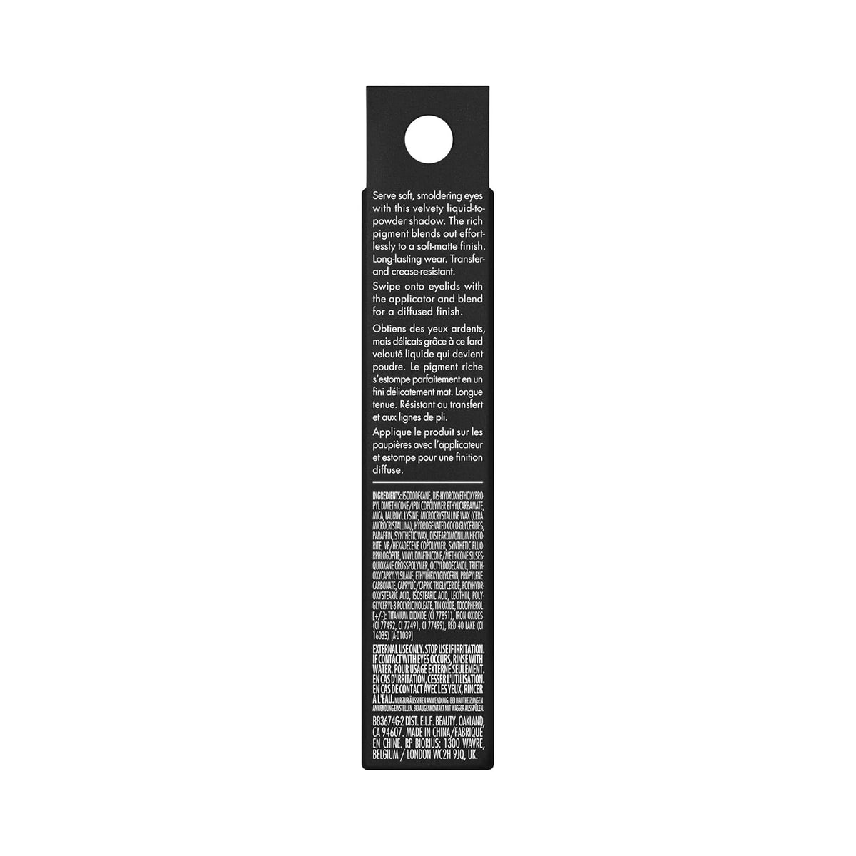 e.l.f. Liquid Velvet Eyeshadow – Streamlined Single-Shade Eye Color for the Clutter-Free Vanity, Crease-Free Liquid-to-Powder