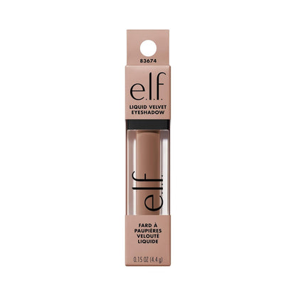 e.l.f. Liquid Velvet Eyeshadow – Streamlined Single-Shade Eye Color for the Clutter-Free Vanity, Crease-Free Liquid-to-Powder