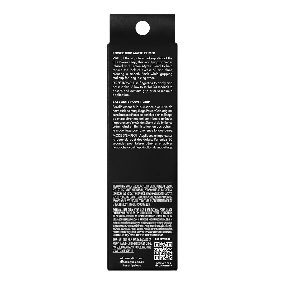 e.l.f. Power Grip Matte Primer – Less-Is-More Skin Prep for Shared Vanity Space, One-Step Hydrating Matte Base