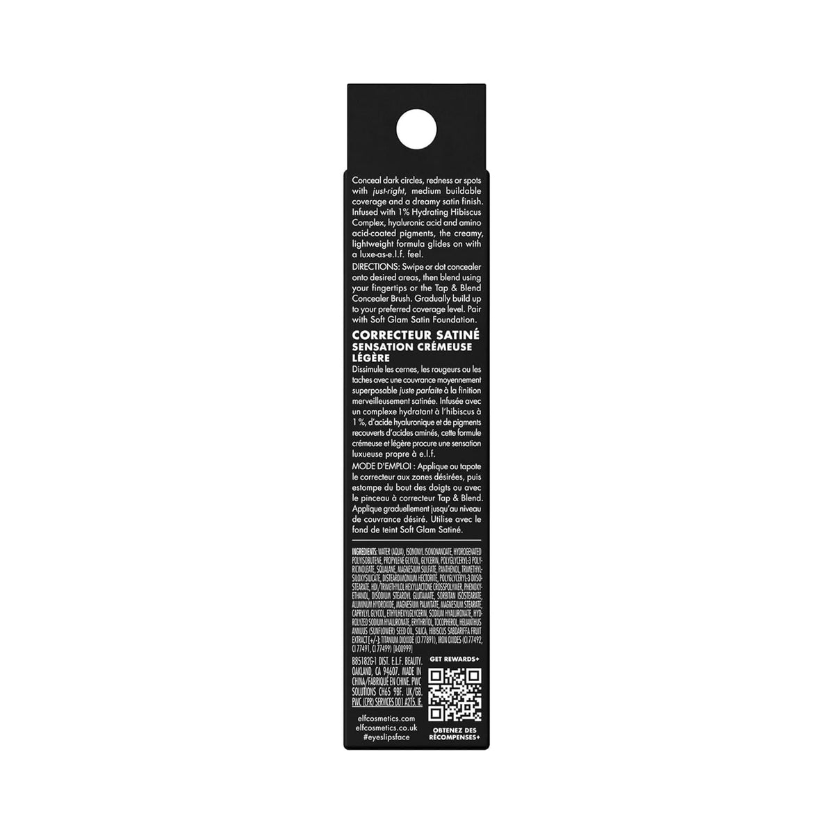 e.l.f. Soft Glam Satin Concealer, Vegan Blemish Coverage for Mindful Makeup Wellness Routines