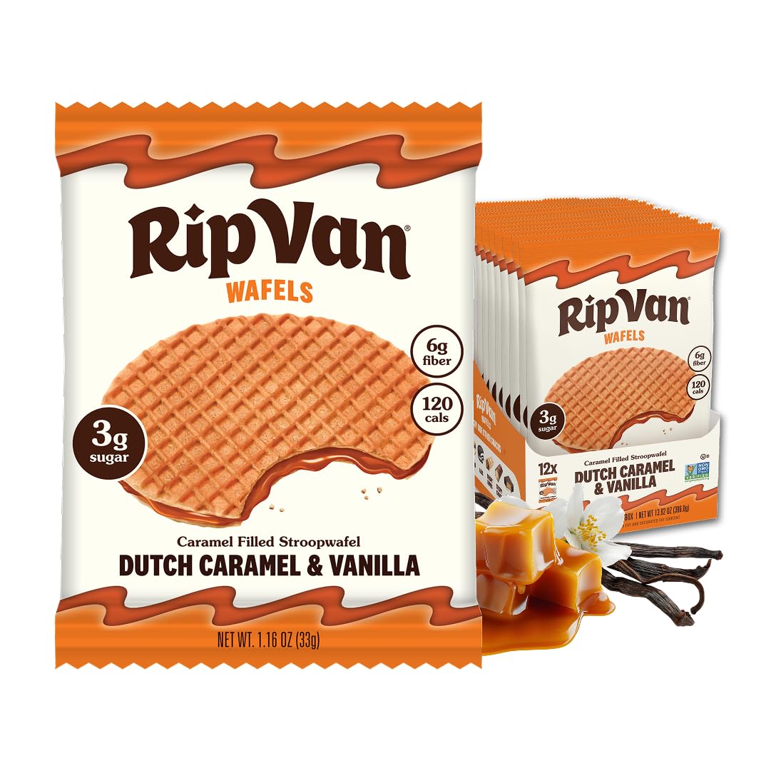 each 33g stroopwafel provides 120 calories, 3g of sugar, 0g of trans fat, and 6g of fiber