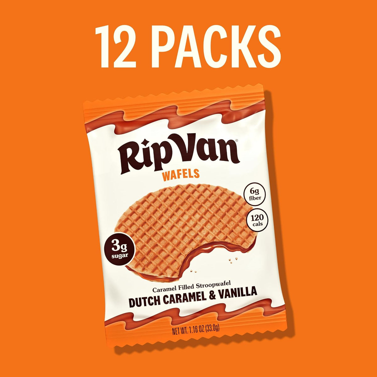 Rip Van Wafels Low-Sugar Stroopwafels – Portion-Controlled Treat for School and Activity Breaks