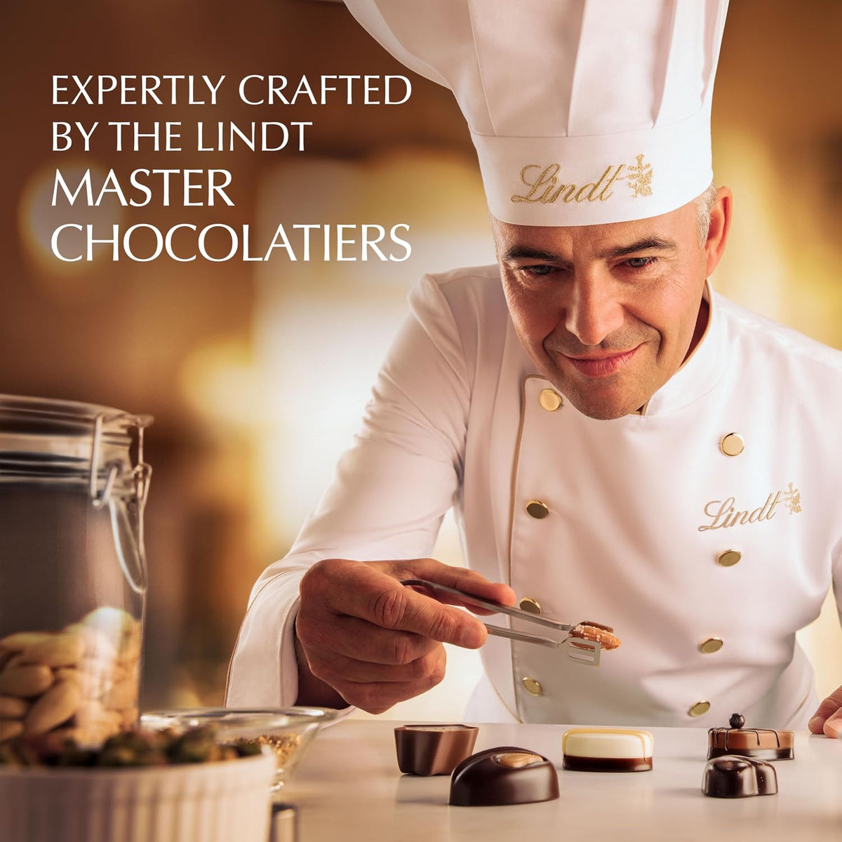 Lindt Mini Pralines Gourmet Chocolate Assortment, Polished Centerpiece for a High-End Home Dessert Cabinet