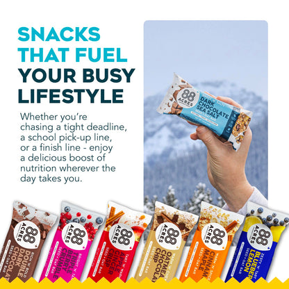 each bar is produced in a dedicated nut-free bakery and is labeled vegan, kosher, non-gmo, and low-fodmap friendly.