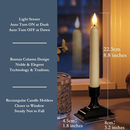 each candle uses two aa batteries and can operate for more than 20 days; batteries are not included