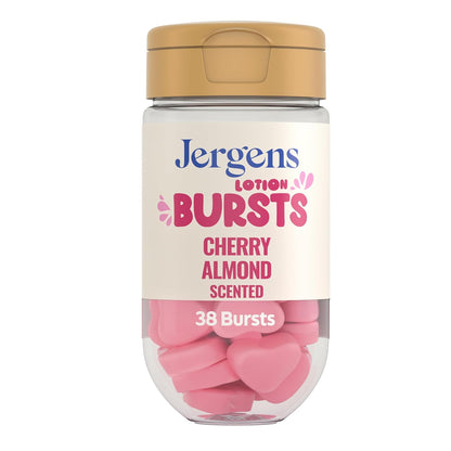each pack contains 38 squishy, heart-shaped, single-serve body lotion bursts