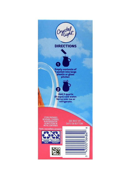 each packet yields 2 quarts (8 servings) when mixed with cold water