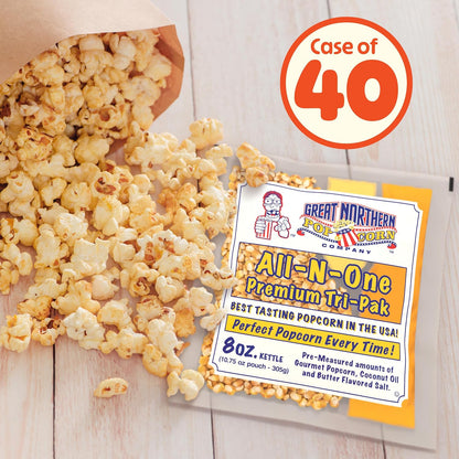 each pouch combines an 8-ounce kernel portion with coconut oil and butter-flavored salt