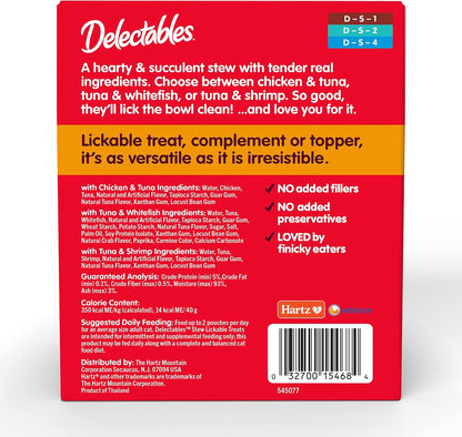 Delectables Lickable Cat Treats as a Thoughtful Housewarming Gift, Moist Snacks for Special Feasts