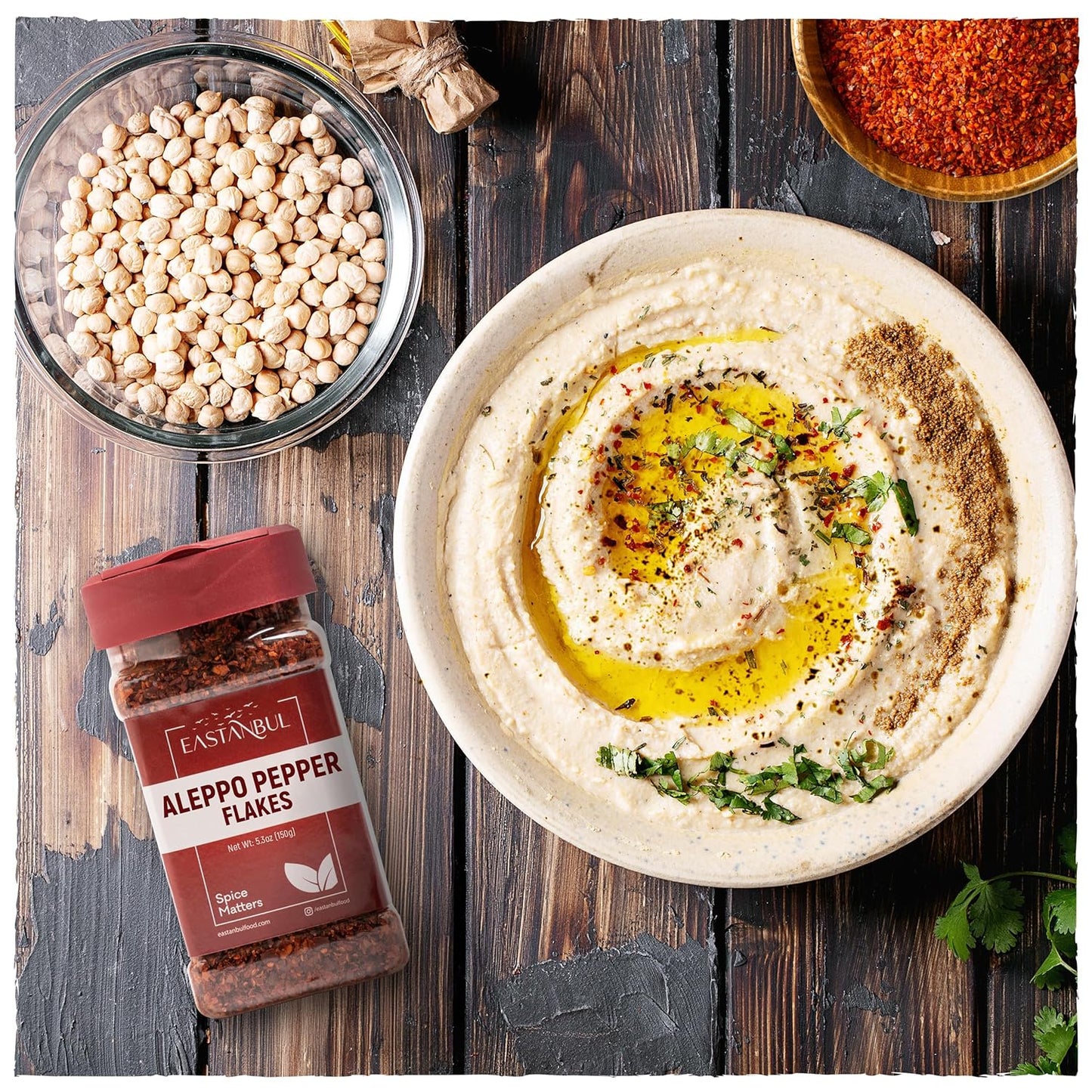 Eastanbul Aleppo Pepper Flakes 5.3oz – Artisan Birthday Gift for Her, Gourmet Spice for Home Cooks