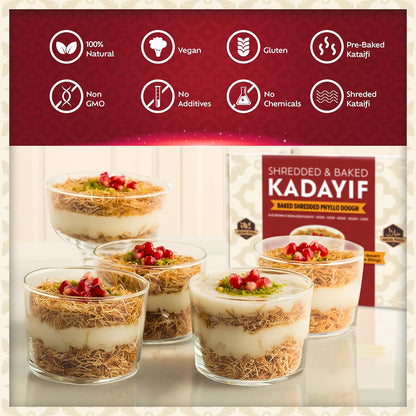 Eastanbul Artisan Toasted Kataifi Dough – Premium Phyllo Shreds for Fine Dessert Plating and Elevated Home Pastry