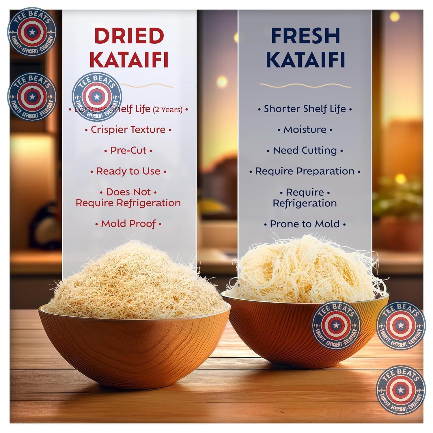 Eastanbul Dried Kadayif Pastry Dough – Thoughtful Housewarming Gift Basket Addition for Home Bakers and Mediterranean Cooking Fans, 170g