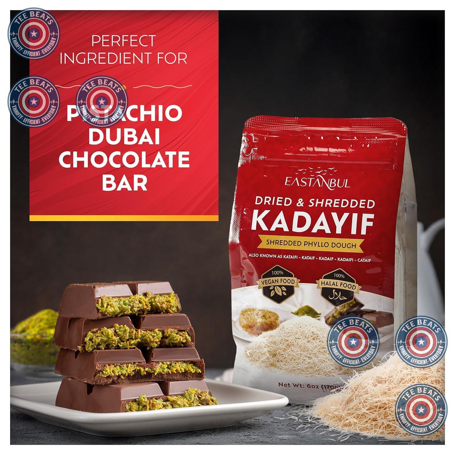 Eastanbul Dried Kadayif Pastry Dough – Thoughtful Housewarming Gift Basket Addition for Home Bakers and Mediterranean Cooking Fans, 170g