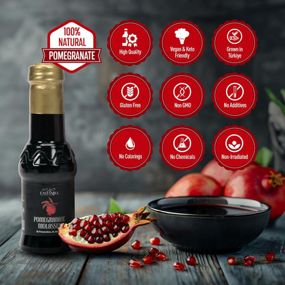 Eastanbul Pomegranate Molasses – Clean-Label Pantry Essential for Mindful Home Cooks, No Added Sugar Salad Dressing