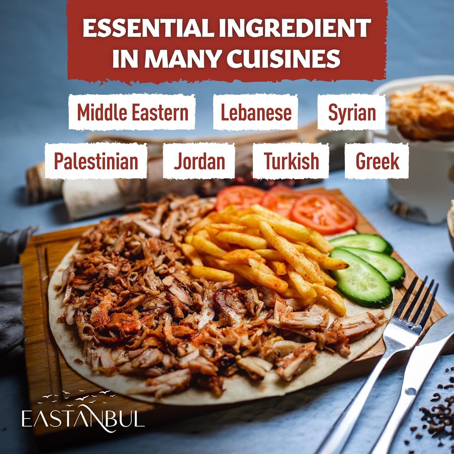 Eastanbul Shawarma Seasoning – Sodium-Free Spice Blend for Clean Eating and Mindful Weeknight Dinners, 7.1oz Shaker
