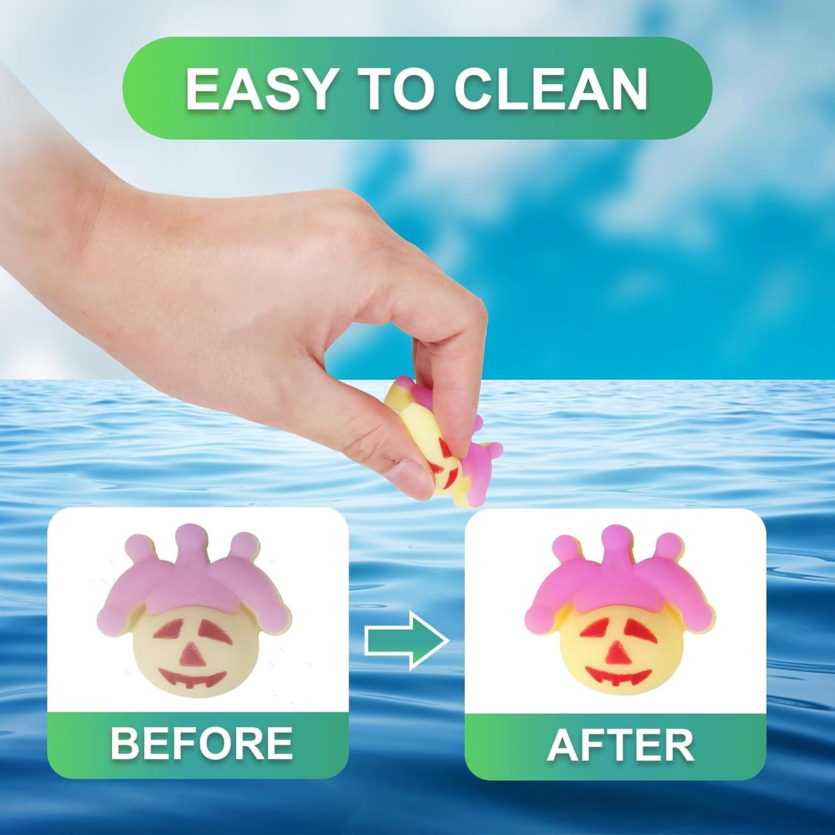 easy-clean surface wiped with a damp cloth for repeated use