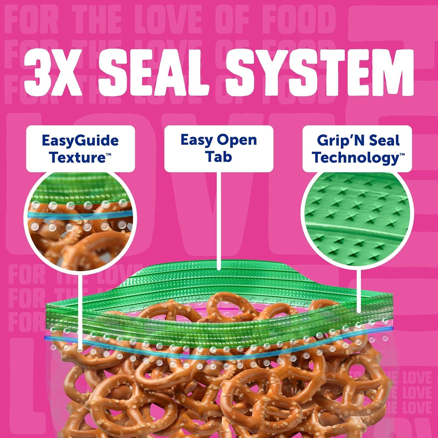 easyguide seal designed to keep food fresh until lunchtime