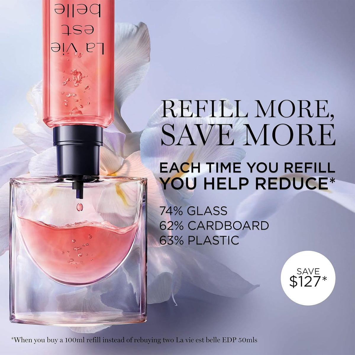 eco-friendly 3.4 fl oz refill variant to reduce packaging waste