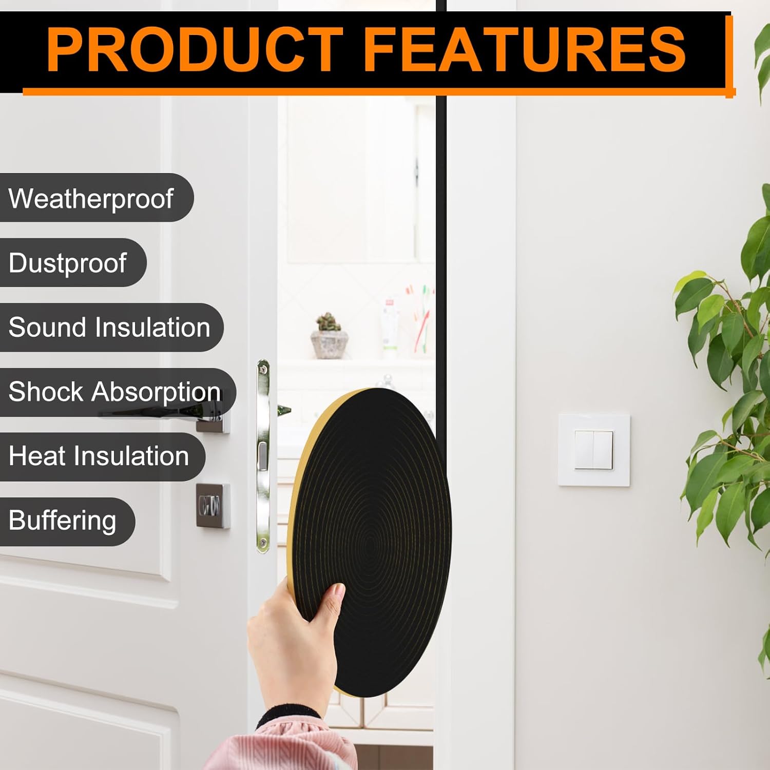 eco-friendly, non-toxic, and waterproof material rated for doors, windows, vents, ac units, vehicles, and craft projects