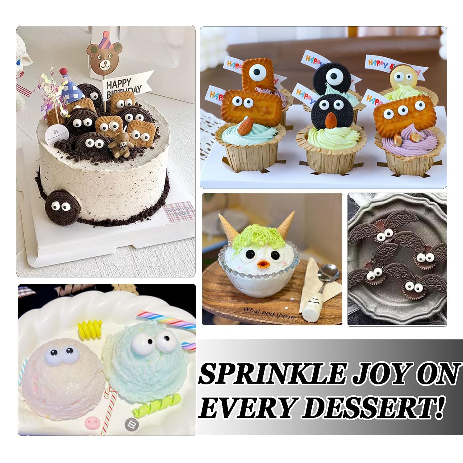 Edible Eye Sprinkles for Brownies – Durable Cake Decor for Patio and Outdoor Fall Gatherings