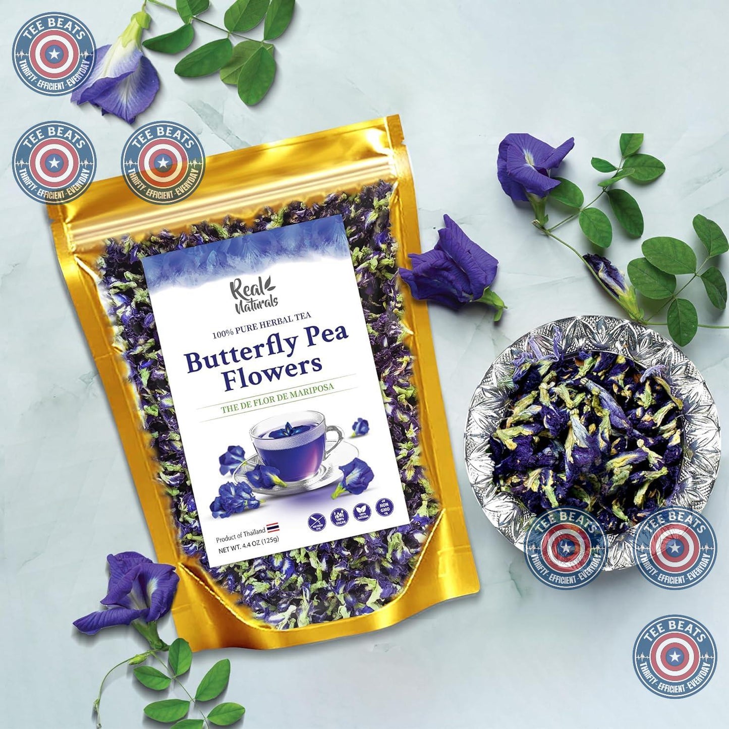 edible-grade flowers safe for both brewing and food coloring applications