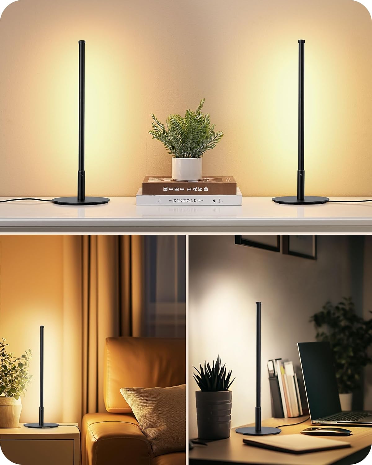 EDISHINE Minimalist Accent Lamp – Neutral-Toned Mood Light for Modern Living Spaces